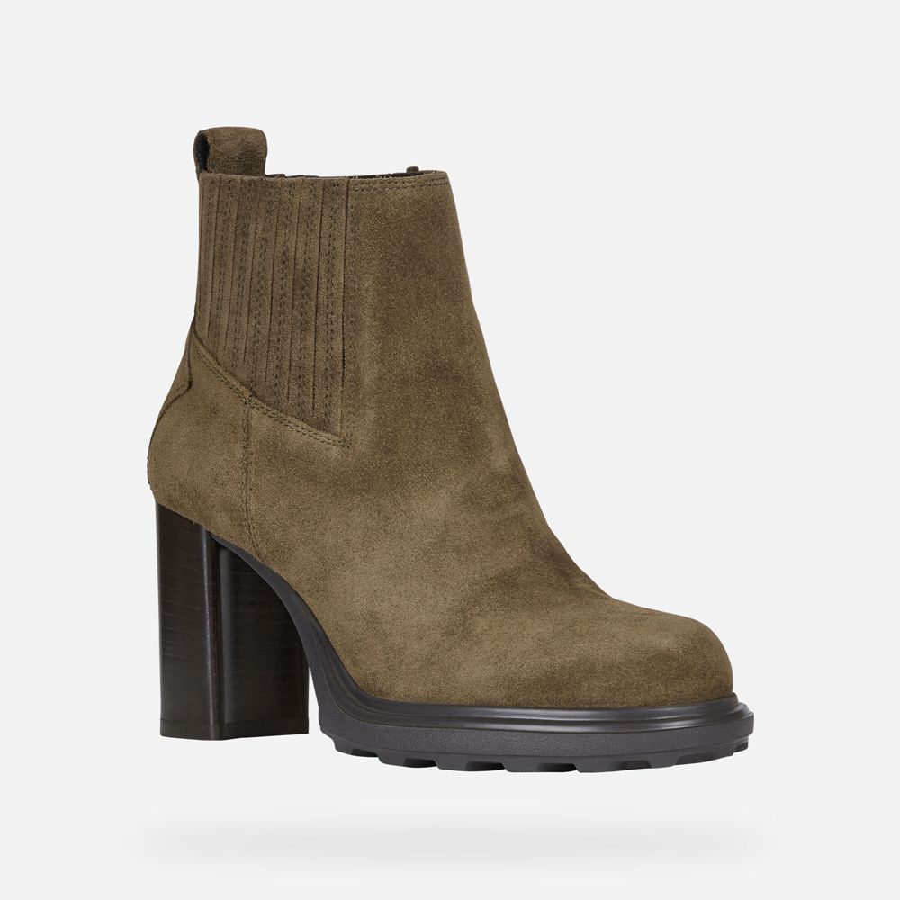 Geox Bayan Ankle Bot Zeytin Yeşili - Salice Uzun - FUZ-820475